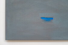 This minimalist abstract landscape painting of a lake at night is by Pat Service. Image 4