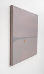 This minimalist oil abstract landscape painting of a lake at dusk is by Pat Service. Image 3