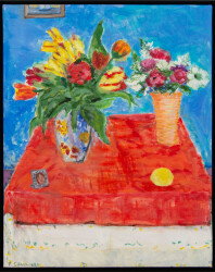 Colour, fresh and vivid gives this classic still life by Pat Service a contemporary feel.