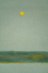 This minimalist abstract landscape painting of a lake at dusk is by Pat Service. Image 6