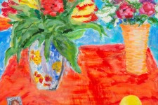 Colour, fresh and vivid gives this classic still life by Pat Service a contemporary feel. Image 6