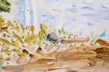 This acrylic landscape by Pat Service captures a lakeside view in summer. Image 5