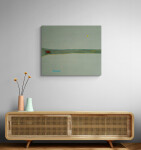 This minimalist abstract landscape painting of a lake at dusk is by Pat Service. Image 11