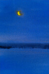 This contemporary abstract landscape of a sailboat at night is by Pat Service. Image 8