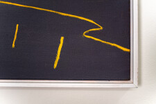 This minimalist oil abstract painting features a country landscape. Image 4