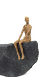 This contemporary figurative table top sculpture is made from papier mâché. Image 8