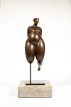 A voluptuous female figure is rendered in this compelling modern tabletop bronze sculpture by Paul Duval. Image 3