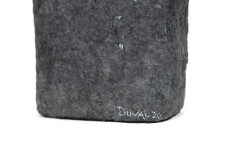 This contemporary figurative table top sculpture of a father and son is created from papier mâché. Image 8