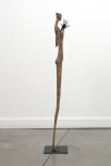 This contemporary figurative floor sculpture is created from papier mâché. Image 4