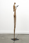 This contemporary figurative floor sculpture is created from papier mâché. Image 7