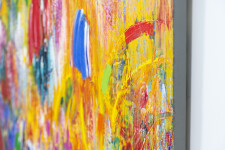 This abstract acrylic painting by Paul Fournier is in tropical colours. Image 10