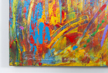 This abstract acrylic painting by Paul Fournier is in tropical colours. Image 15