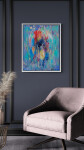 This large abstract expressionist painting by Paul Fournier has a tropical theme. Image 11