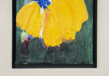 This contemporary abstract acrylic painting by Paul Fournier has a tropical theme. Image 5