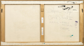 This colourful abstract acrylic painting by Paul Fournier Is reminiscent of tropical seas. Image 10