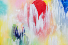 This expressive abstract painting is Paul Fournier’s vision of spring colors. Image 6