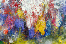 This contemporary abstract painting by Paul Fournier captures the tropical blue waters of the Caribbean. Image 2