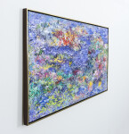 This colourful abstract acrylic painting by Paul Fournier Is reminiscent of tropical seas. Image 5
