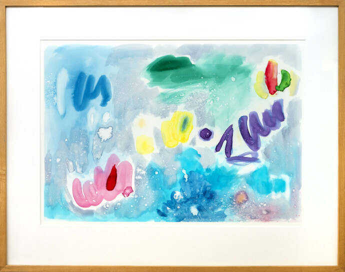 This contemporary, unique print is a colourful abstract by Paul Fournier.