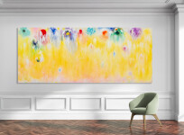 This expressive abstract painting is Paul Fournier’s vision of spring colors. Image 15