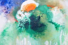 This expressive abstract painting is Paul Fournier’s vision of spring colors. Image 10