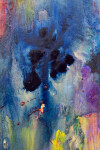 This large abstract expressionist painting by Paul Fournier has a tropical theme. Image 9