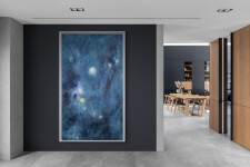 This contemporary abstract painting by Paul Fournier captures the night sky. Image 14