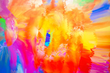 This contemporary abstract colorful collage is a digital print made by Paul Fournier. Image 5