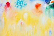 This expressive abstract painting is Paul Fournier’s vision of spring colors. Image 13