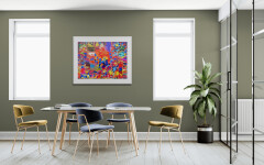 This contemporary abstract colorful collage is a print made by Paul Fournier. Image 8