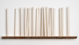 This wall-mounted ceramic sculpture is by award-winning Canadian artist Paula Murray.