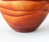 This contemporary saffron coloured ceramic vase has an organic shape inspired by nature. Image 6