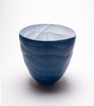 This contemporary porcelain blue vessel is by Paula Murray. Image 4
