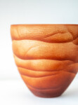 This contemporary saffron coloured ceramic vase has an organic shape inspired by nature. Image 10