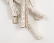 This contemporary sculptural ceramic wall composition is by Paula Murray. Image 4