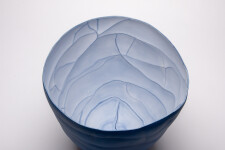 This contemporary porcelain blue vessel is by Paula Murray. Image 8