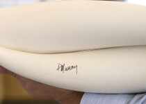 This contemporary white porcelain tabletop sculpture is by Paula Murray. Image 2