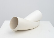 This contemporary white porcelain tabletop sculpture is by Paula Murray. Image 8