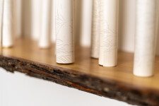 This wall-mounted ceramic sculpture is by award-winning Canadian artist Paula Murray. Image 13