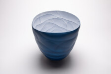This contemporary porcelain blue vessel is by Paula Murray. Image 7