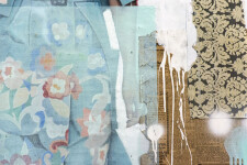 The theater of high fashion is captured in this imaginative mixed media painting by Canadian artist Peter Hoffer. Image 3