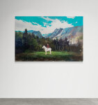 The iconic presence of a Mountie in red serge on a ghostly white horse is set against the epic backdrop of a mountain landscape. Image 2