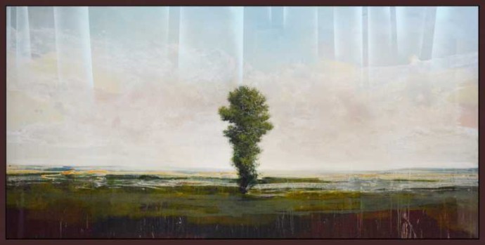 At 5 by 10 feet, this brilliantly executed landscape on panel has a luminosity and a depth rarely seen.