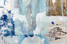 The theater of high fashion is captured in this imaginative mixed media painting by Canadian artist Peter Hoffer. Image 4