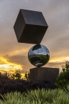This geometric abstract outdoor sculpture is by Quebec artist Philippe Pallafray. Image 7