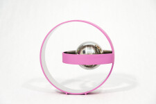 Hot pink pops from this elegant minimalist and modern sculpture created by Philippe Pallafray. Image 2