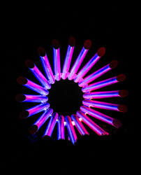 This modern contemporary outdoor sculpture is forged from steel in an abstract form.