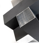 This contemporary table top metal sculpture of a black cube is by Philippe Pallafray. Image 7