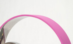 Hot pink pops from this elegant minimalist and modern sculpture created by Philippe Pallafray. Image 4