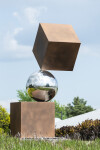 This geometric abstract outdoor sculpture is by Quebec artist Philippe Pallafray. Image 2